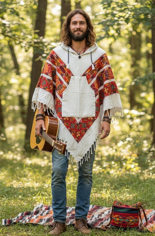 SR Collection Wool Blend Poncho