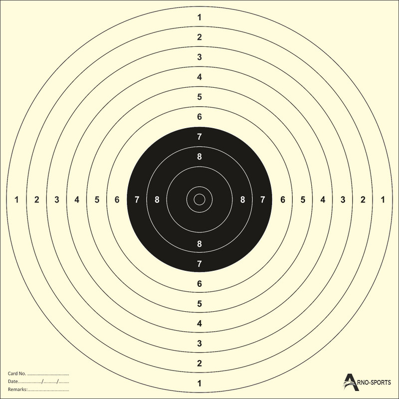 ARNO SPORTS 10M Air Rifle Target Cards (4x4in) - Whiteback Paper Off-White Paper Pop-up Target(Yellow Other Sports)