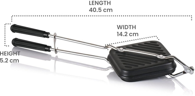 Khatushyam by khatushyam Manual Gas Grill Toaster for Bread & Sandwich | Non Electric Stove Top Toaster 200 W Pop Up Toaster(Black)