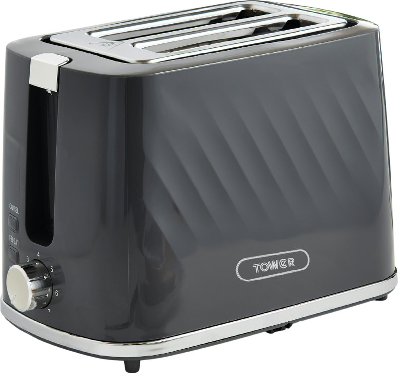Tower Solace Premium 2 Slice 1350 W Pop Up Toaster(Cream)