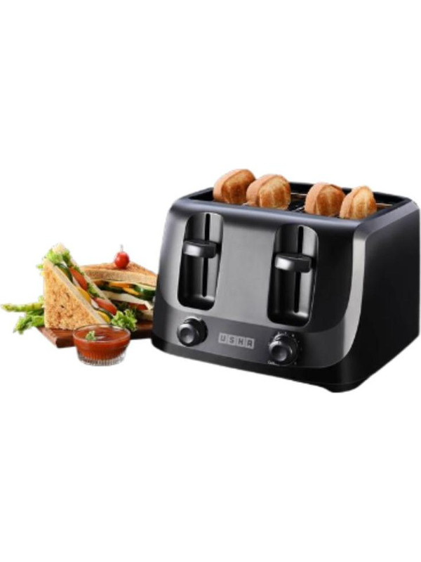 USHA iTOAST 4 Slice 1400 W Pop Up Toaster(Black)