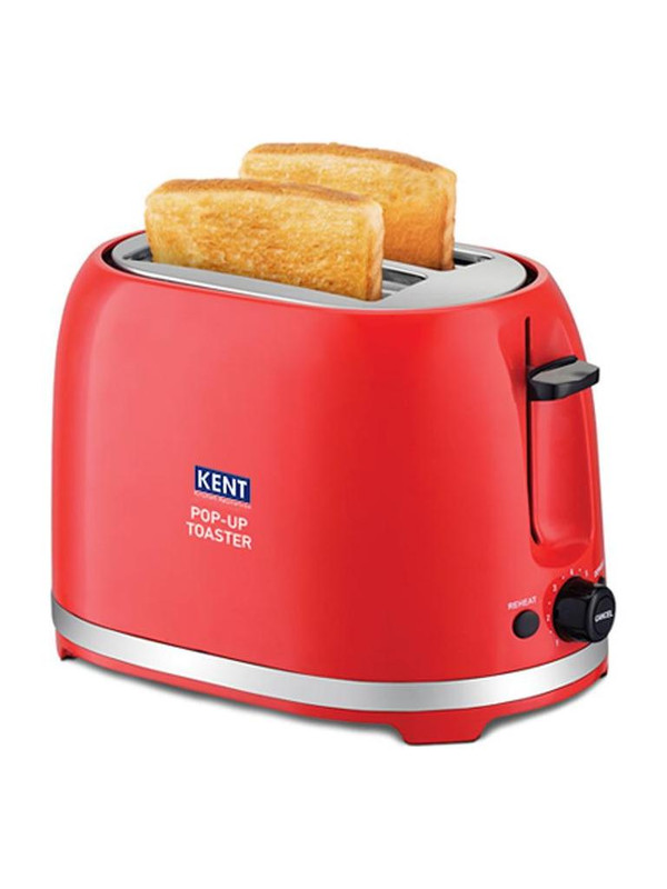 KENT Pop Up Toaster|Automatic Pop Up|7 Browning Modes|Removable BreadCrumb Tray 850 W Pop Up Toaster(Red)