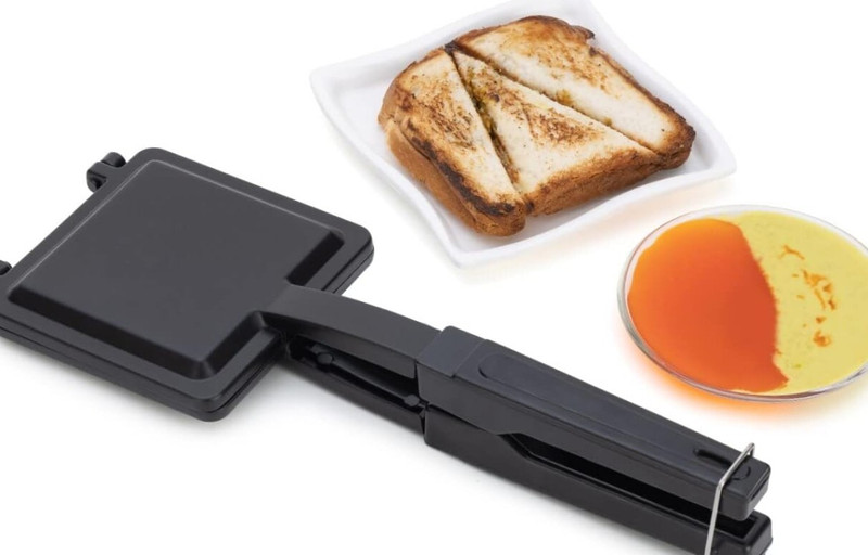 GLARIXA Non-electric New Sandwich Maker 01Jumbo Grill Gas 2W Toaster 15 2 W Pop Up Toaster(Black)