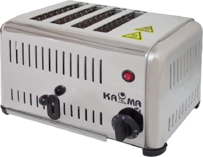 RAWAT 4 Slice Stainless Steel Bread Toaster 3200W – Fast Heating & Even Toasting 3200 W Pop Up Toaster(Silver)