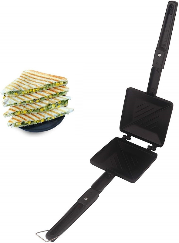 RECTITUDE Best Non-Stick Gas Toaster Compatibility for Griller Sandwich Maker 2 W Pop Up Toaster(Black)