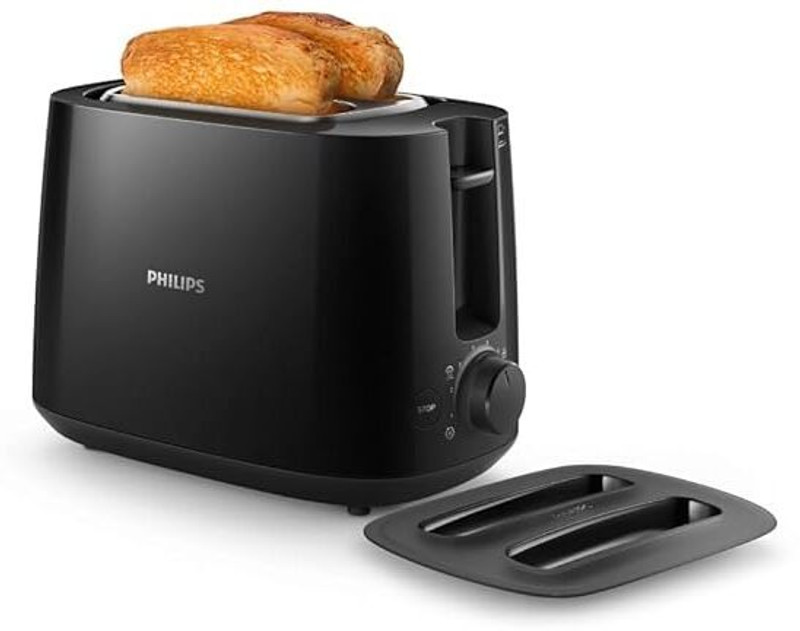 PHILIPS HD2582/90 (Two slice Pop-up toaster with bun warmer) 800 W Pop Up Toaster(Black)