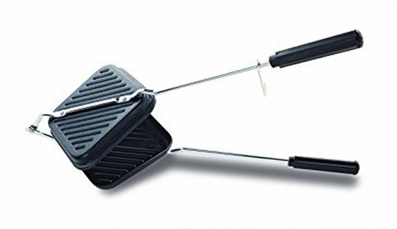 VedaChef by khatushyam Bread Toast Sandwich,Gas Sandwich Maker (Non-Electric with Non Stick Coating) 100 W Pop Up Toaster(Black)