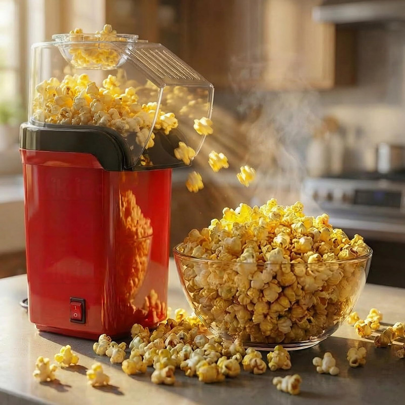 ONESTOPSHO Hot Air Popper, Electric Popcorn Maker Machine01 Hot Air Popper, Electric Popcorn Maker Machine01 1 L Popcorn Maker(Multicolor)