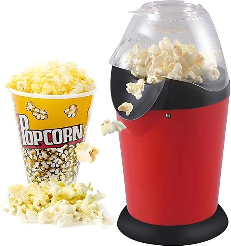 DRUMSTONE Electric Hot Air Popcorn Maker for Ideal Use at Home - The Best Gift for Family 200 g Popcorn Maker(Red)