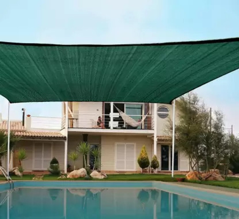 NETYLON Shade Net 10FT x 12FT Including UV Resistant with 85% Block Sun Light Portable Green House(Green)