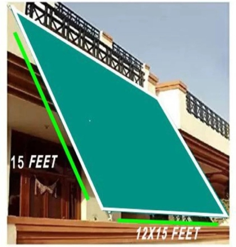 SHOORAAY Green Shade NET-(12X15)Ft. 90%/ Sun Light multipurpose For garden/plants/balcony Portable Green House(Green)
