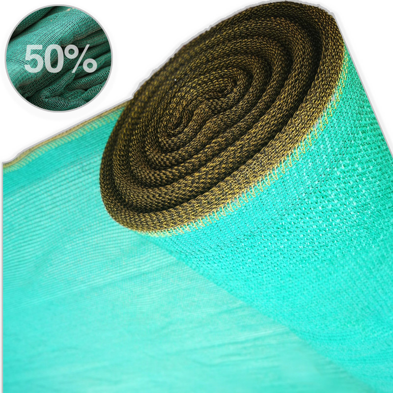 Buildingshop UV Stabilized Net 50% Sun/Water Block - (1.5 Meter(5 Ft) X 6 Meter(20 Ft)) Portable Green House(Green)