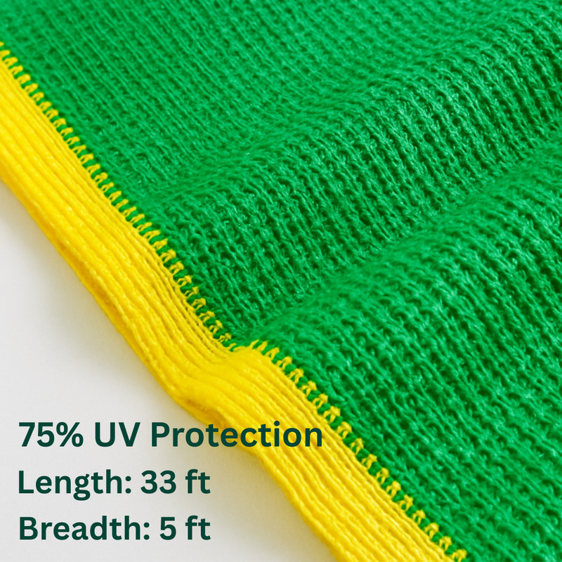 Netonic 75% Green Net, Green Shade net, Green Net for Boundary/Garden (5ft x 33ft) Portable Green House(Green)