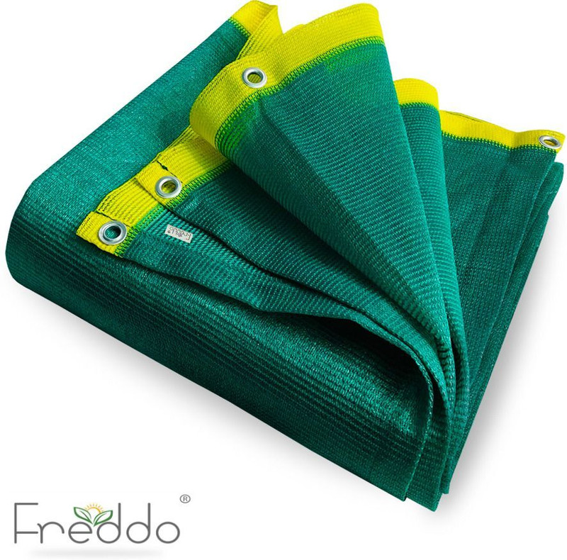 Freddo Green Shade Net 10 Ft X 10 Ft 75% Sun & UV Blockage for Gardening/Plants/Balcony Portable Green House(Green)