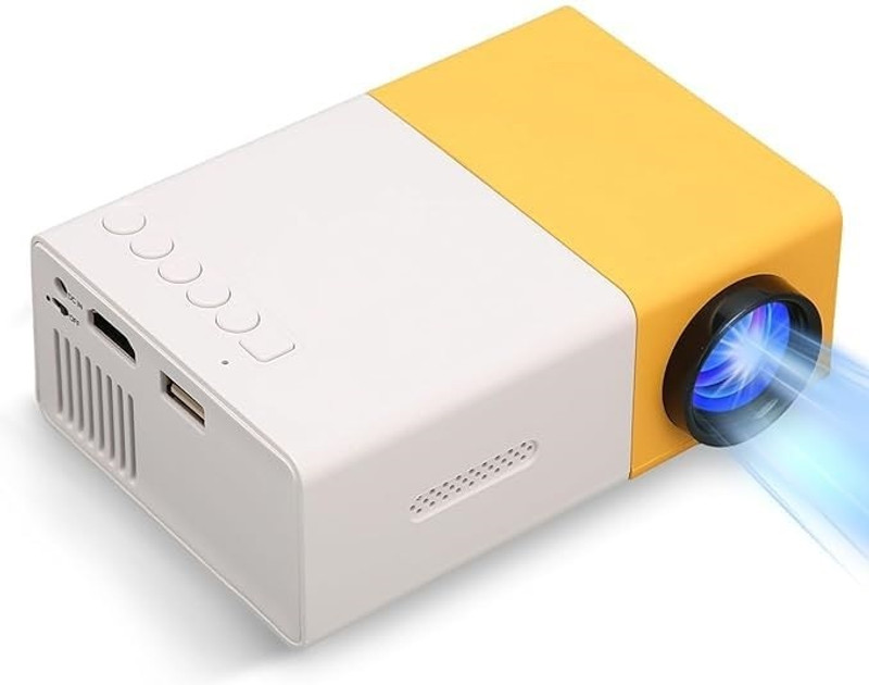 Wifton YG-300 400LM LED Projector Remote Controller 400 lm LED Corded & Cordless Mobiles Portable Projector(Yellow)