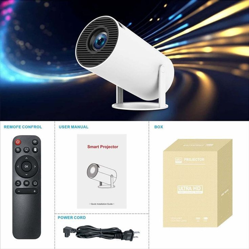 Offtrot Hy300 200 lm LED Corded Portable Projector(White)