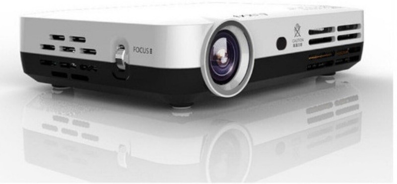 PLAY 3D DLP UHD ANDROID WIFI BT-5 Ushare 2GB/16GB INBUILT SPEAKER 9000 lm DLP Corded Mobiles Portable Projector(White)