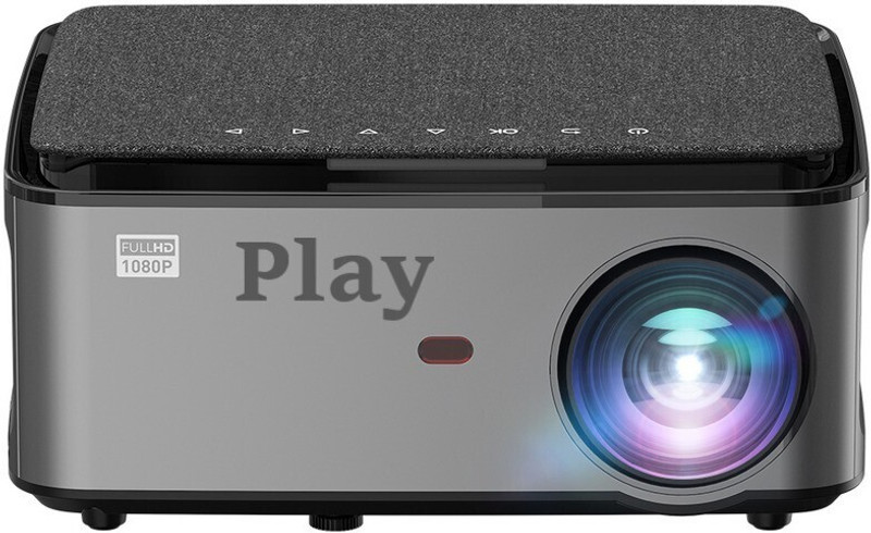 PLAY ™ Android Full HD Smart WI-FI, HDMI, USB Portable 1920 x 1080P Home Theater 3D LED Projector 5500 lm LED Corded Mobiles Portable Projector(Black)