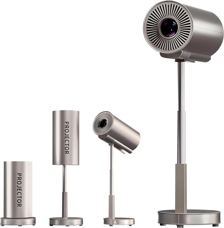 Tunifi 4500 lm Laser Beam Scanning Corded & Cordless Mobiles Portable Projector(Silver)