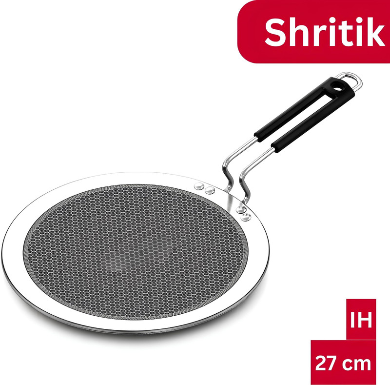 ORANGE Orange Triply Stainless Steel Non-Stick Honeycomb Dosa/Uttapa Tawa Tawa 28 cm diameter(Stainless Steel, Non-stick, Induction Bottom)