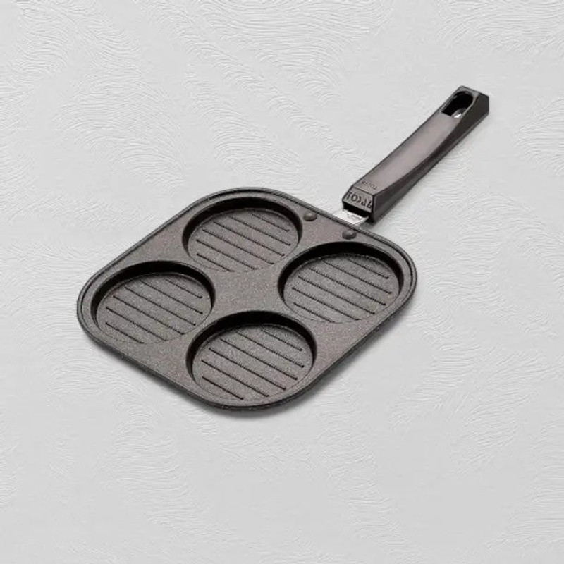 bluline Unctuous Non-Stick Mini Uttapam Maker/ Uttapam Pan 4 Cavity Tawa 19 cm diameter(Aluminium, Non-stick)