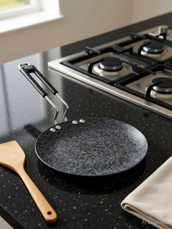 Prestige Durastone 6 Layer Non-Stick Tawa 24.5 cm diameter(Hard Anodised, Non-stick, Induction Bottom)
