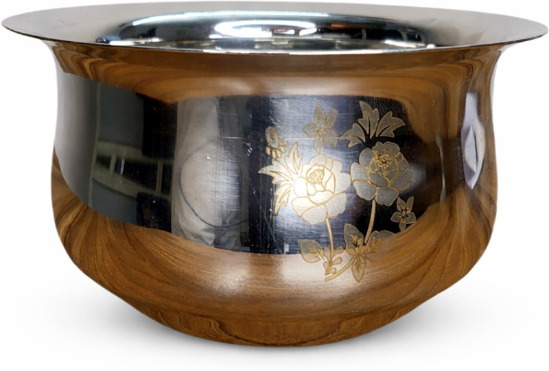 Handi Mini Dahi Handi | Stainless Steel Interior, Copper Finish Serving Bowl Handi 0.7 L(Stainless Steel)