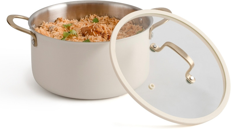 Kreme Sonet Biriyani / Casserole Pot 25.5 cm diameter 4.5 L capacity with Lid(Aluminium, Non-stick, Induction Bottom)