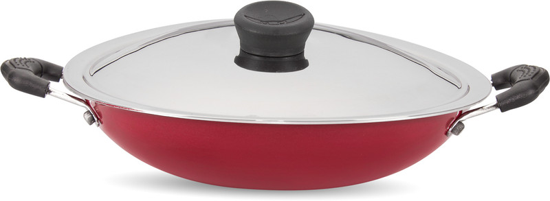 NAVRANG NONSTICK APPACHETTY/ APPAM PAN Paniarakkal Pan 23.5 cm diameter with Lid 1 L capacity(Aluminium, Non-stick)