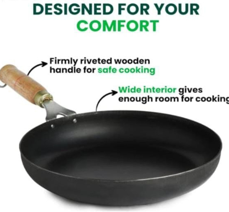 KDEP Fry Pan 24.5 cm diameter 1.3 L capacity(Hard Anodised, Non-stick)