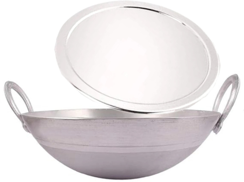 ESTEEM KING Aluminium 3 Litre Kadhai with Lid / Ideal for 6-7 Person(Unbreakable Handle) Kadhai 27.94 cm diameter with Lid 3 L capacity(Aluminium, Non-stick)