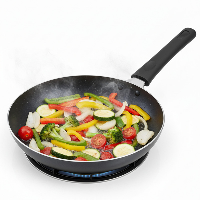 NSVL frypan 2.2mm Stir Fry Pan 23 cm diameter 1.3 L capacity(Aluminium, Non-stick)