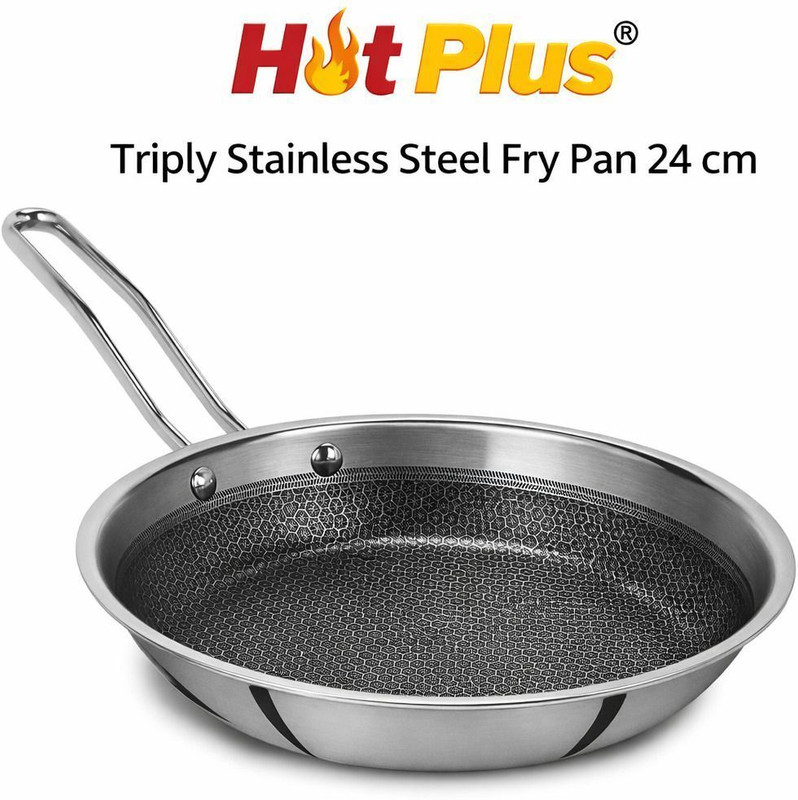 Hot plus Frying Pan Fry Pan 24 cm diameter 2 L capacity(Triply, Non-stick, Induction Bottom)
