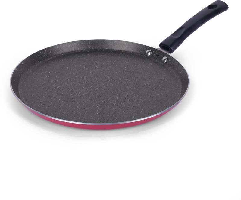 Home-pro Non Stick 3mm Dosa Tawa | 3 Layer Coating | Bakelite Handle | Tawa 27.5 cm diameter with Lid(Aluminium, Non-stick, Induction Bottom)