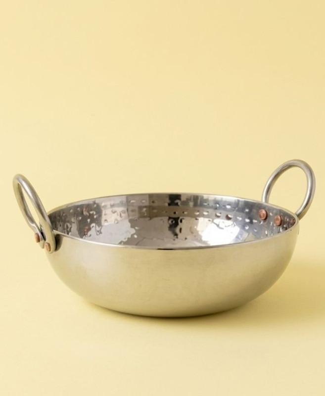 Aky global Tadka kadhai Kadhai 24 cm diameter 2 L capacity(Steel)