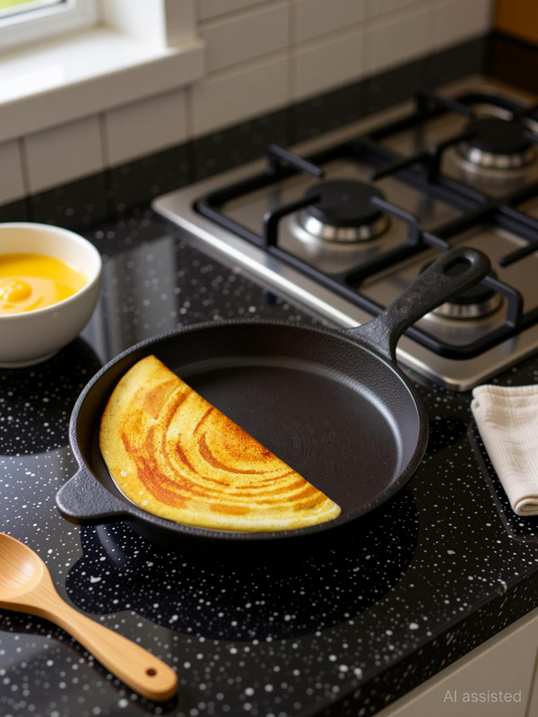 The Indus Valley Super Smooth Cast Iron Tawa for Dosa/Chapathi - 11inch Tawa 27.9 cm diameter(Cast Iron, Induction Bottom)