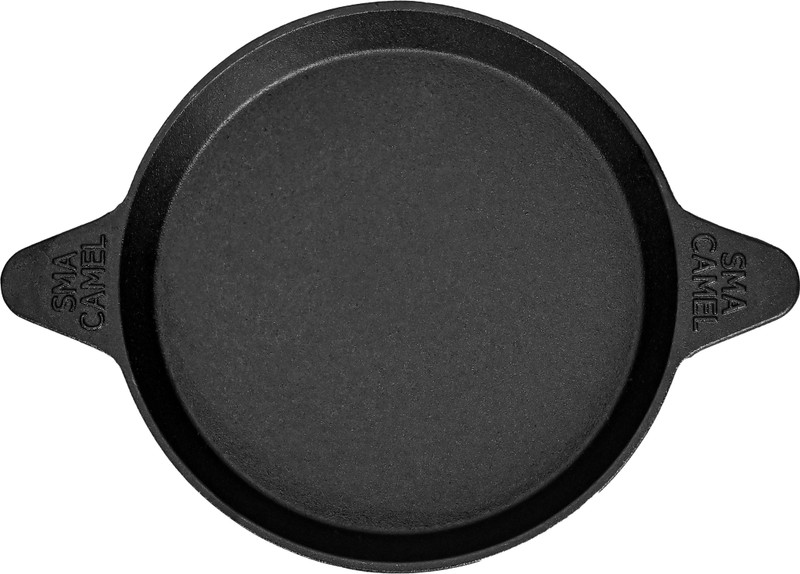 SMA CAMEL Cast iron Pre seasoned Mulbagal tawa/Adaikal/Fish frying pan 10 inches (25 cm) Fry Pan 25 cm diameter 1.02 L capacity(Cast Iron, Induction Bottom)