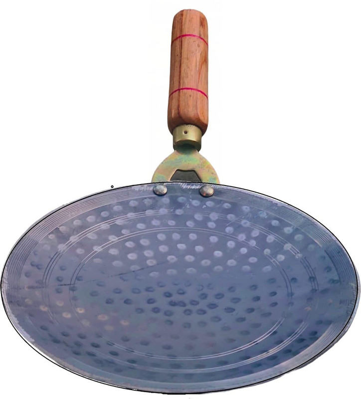 RJ kitchenware Store by RJ kitchenware Store Iron Tawa for Chapati, Tawa with Wooden Handle Handmade Loha Roti/Chapati Tawa 24 cm diameter(Iron)
