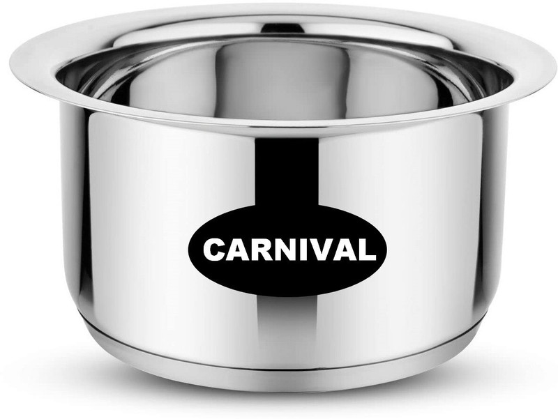 CARNIVAL Stainless Steel Patila/Bhagona/Tapeli/Tope Without Lid 1500 ml Tope/Bhagona/Patila 1.5 L capacity 19 cm diameter(Stainless Steel, Induction Bottom)