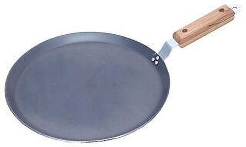 Q8 Twinkle Premium Traditional Tawa/Multipurpose Tawa for Roti,Dosa,Chapati/Wooden Handle Tawa 27 cm diameter(Cast Iron)