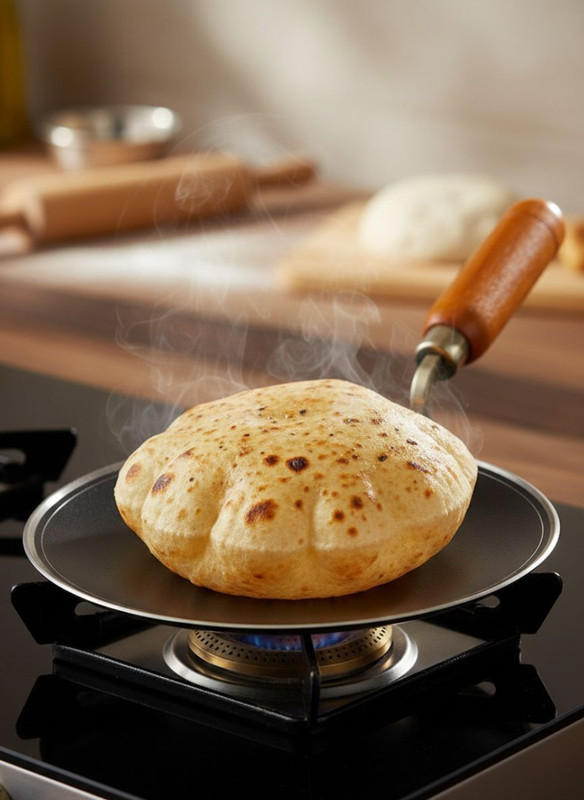 NEW STAR Heavy Duty Pure Katni Iron Tawa (27cm) for Roti, Chapati & Paratha Tawa 27 cm diameter(Iron)