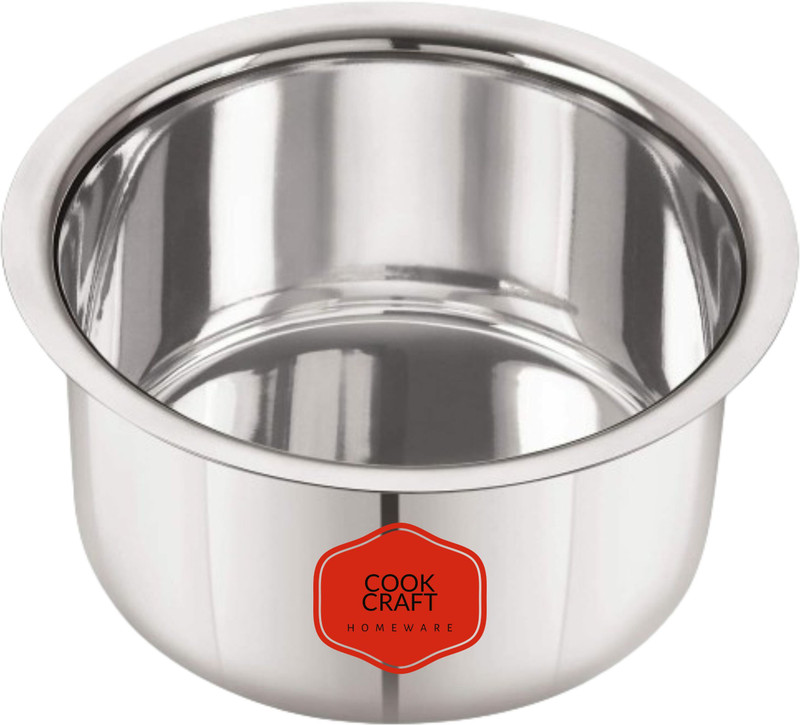 COOKCRAFT Heavy Stainless Steel 20G Tope/bhagola/patila 2.5 L capacity 21 cm diameter(Stainless Steel)