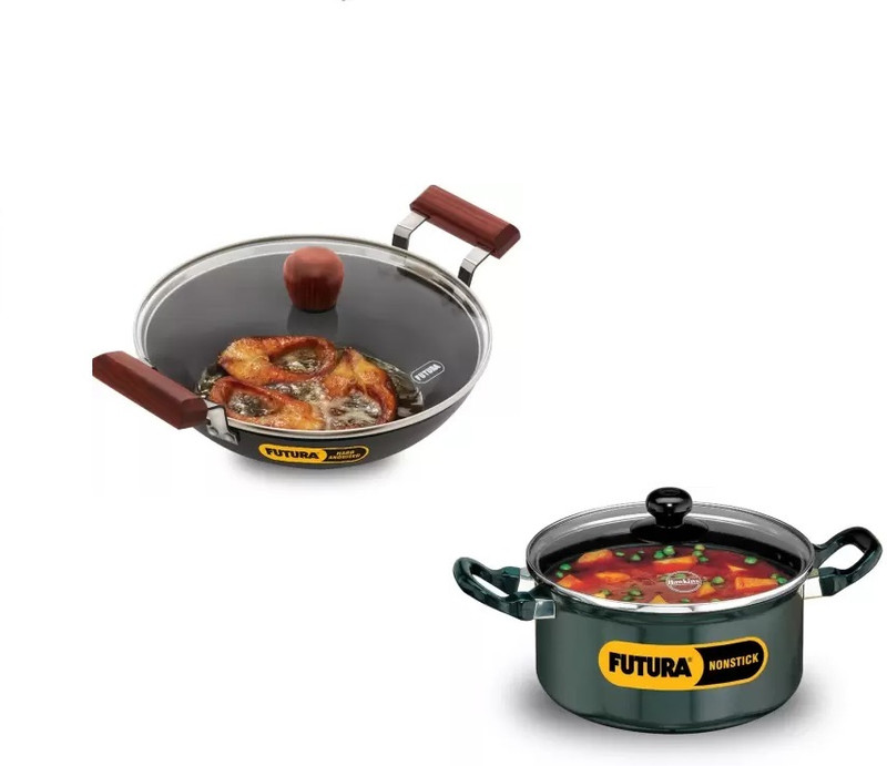 Hawkins Stewpot with Glass Lid (NST30G) Tope/Bhagona/Patila with Lid 3 L capacity 20 cm diameter(Hard Anodised, Non-stick)