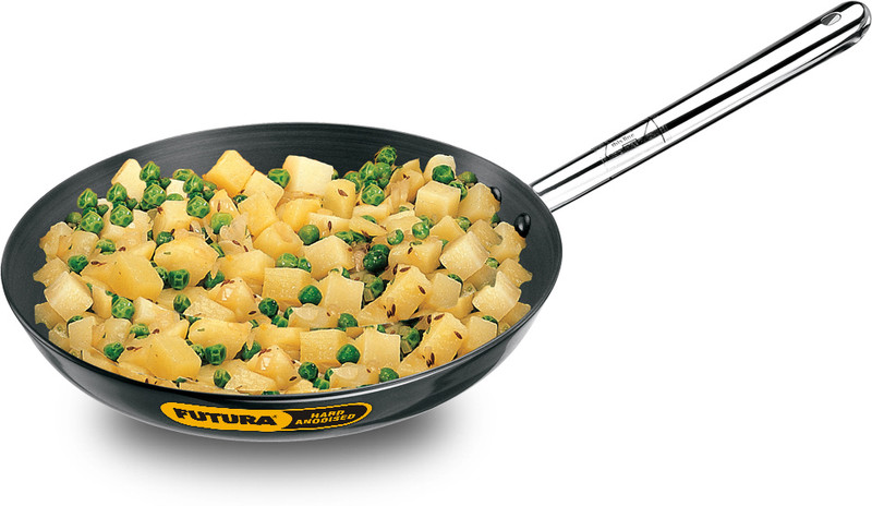 Hawkins 24cm Frying Pan, Black (AF24) Fry Pan 24 cm diameter 1.5 L capacity(Hard Anodised)