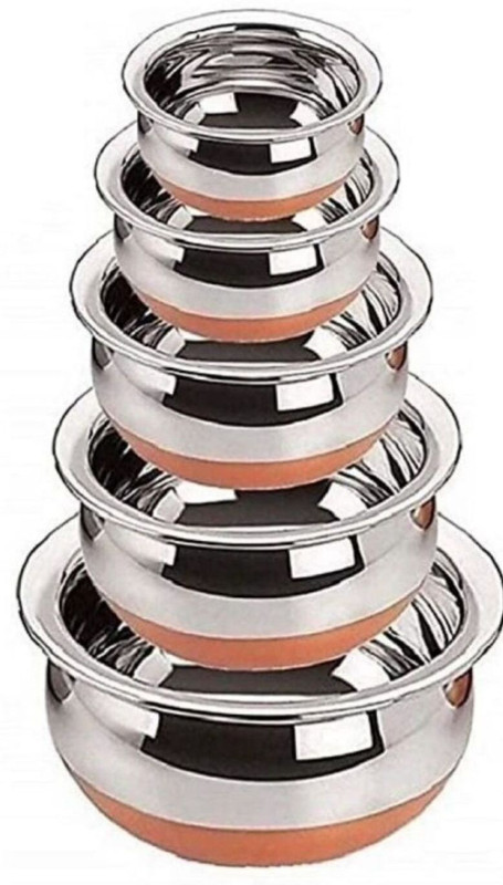 MapleTex Piece Set/Steel Handi Set 5 Piece Set Handi Handi 0.5 L, 0.75 L, 0.85 L, 1 L, 1.5 L(Stainless Steel)