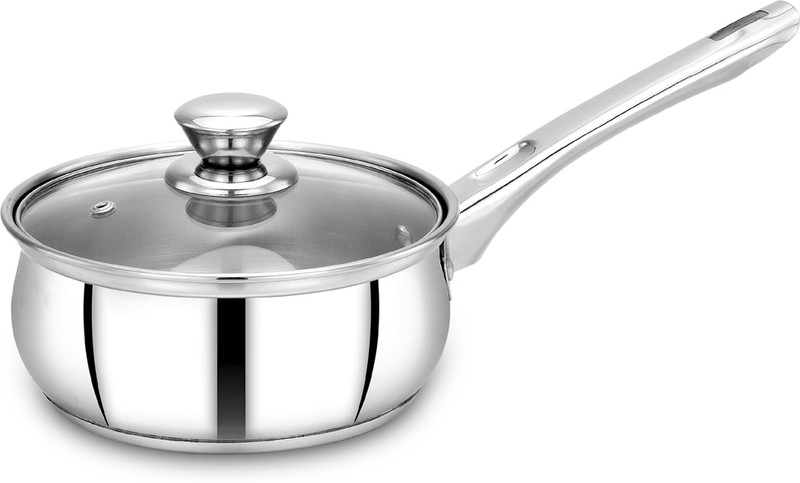 AVIAS INOX IB Sauce pan /Tea Pan/Gas Stov / Rust-Resistant Saucepan Sauce Pan 16 cm diameter with Lid 1.5 L capacity(Stainless Steel, Induction Bottom)
