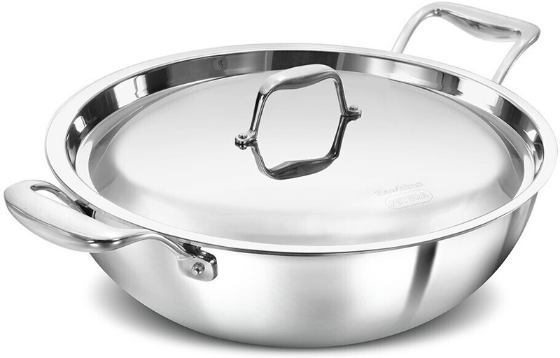 Hawkins 3 Litre Pro TriPly Stainless Steel Milk Pan, Sauce Pan, Silver (PSMP30S) Milk Pan 13 cm diameter with Lid 3 L capacity(Stainless Steel, Induction Bottom)