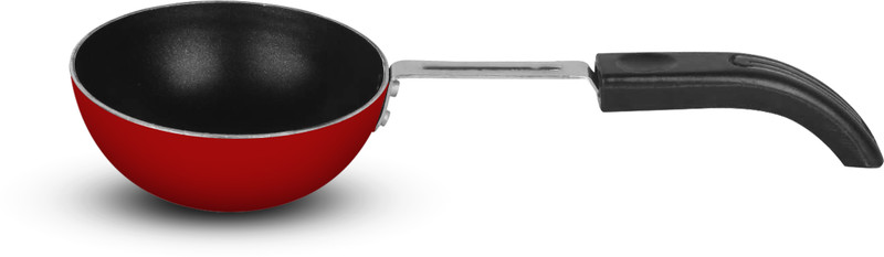 NAVRANG NONSTICK TADKA PAN,300 ML CAPACITY, NON INDUCTION, RED COLOUR Tadka Pan 10.5 cm diameter 0.3 L capacity(Aluminium, Non-stick)