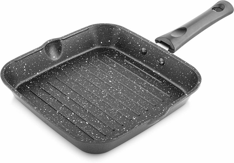 Flipkart SmartBuy Non-Stick Grill Pan for Gas | Grill Tawa for Vegetables, Paneer & BBQ Cooking Grill Pan 23 cm diameter 1 L capacity(Aluminium, Non-stick)
