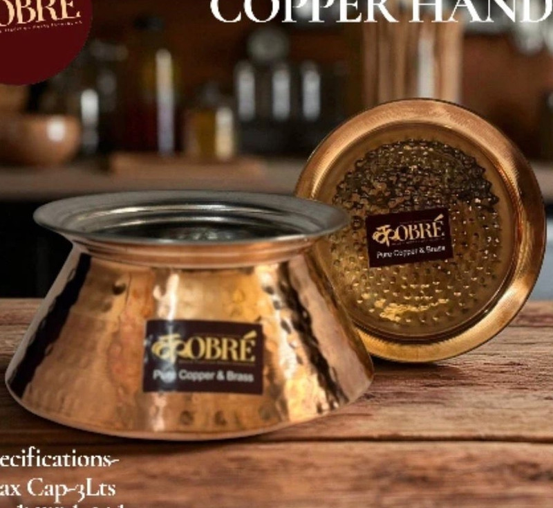 Cobre COBRE PURE COPPER HANDI Handi 3.5 L with Lid(Copper, Non-stick)